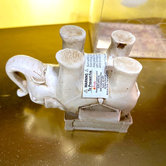 KATEASPEN LUCKY ELEPHANT TEALIGHT HOLDER VTG 2010 IN ORIGINAL PACKAGING 3” - Picture 6 of 7